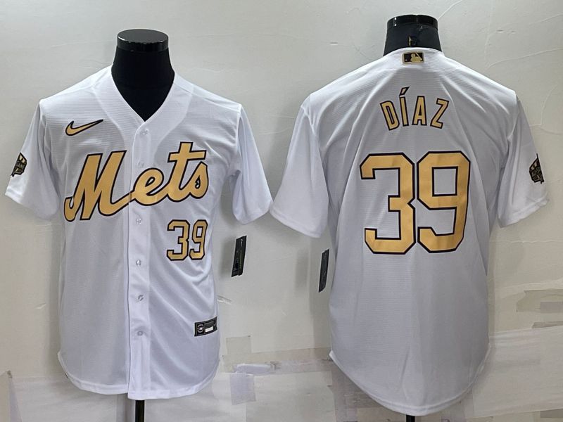 Men New York Mets 39 Diaz White 2022 All Star Game Nike MLB Jerseys